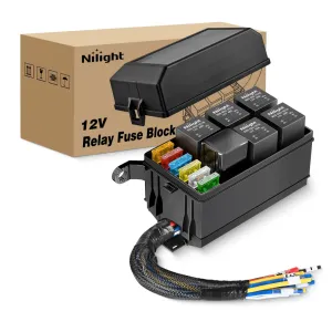 4Pin 5Pin Bosch Style 12V 6 Slots 40Amp Relay Fuse Box