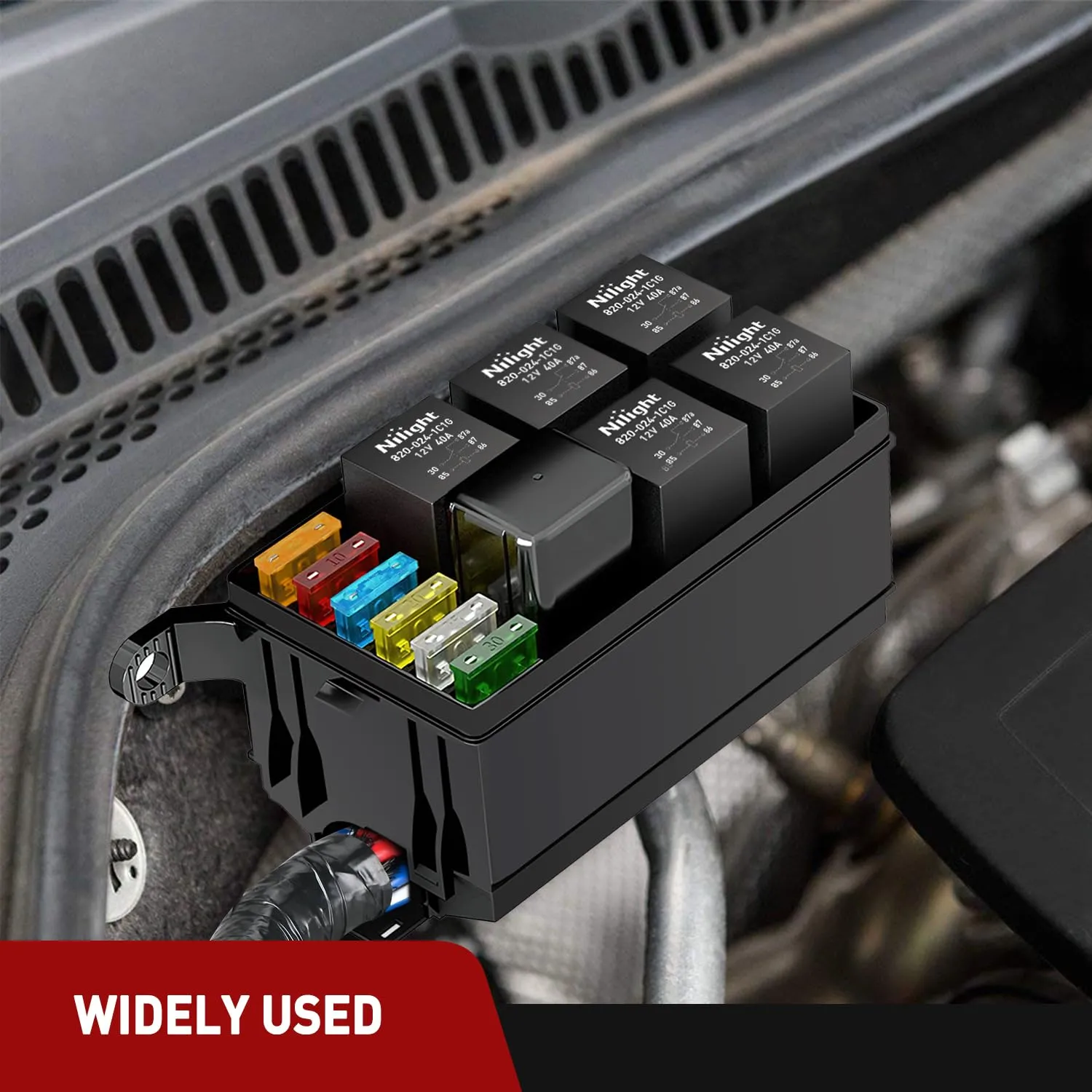 4Pin 5Pin Bosch Style 12V 6 Slots 40Amp Relay Fuse Box
