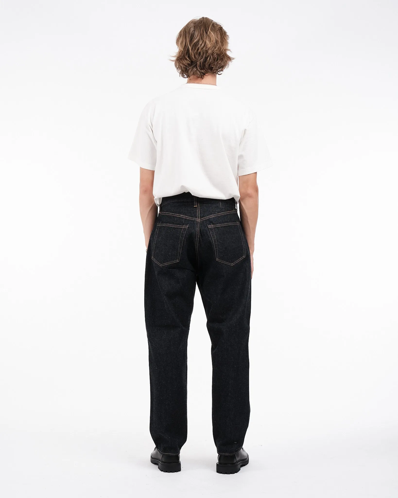 5P Zipper Front Denim Pants Indigo One Wash