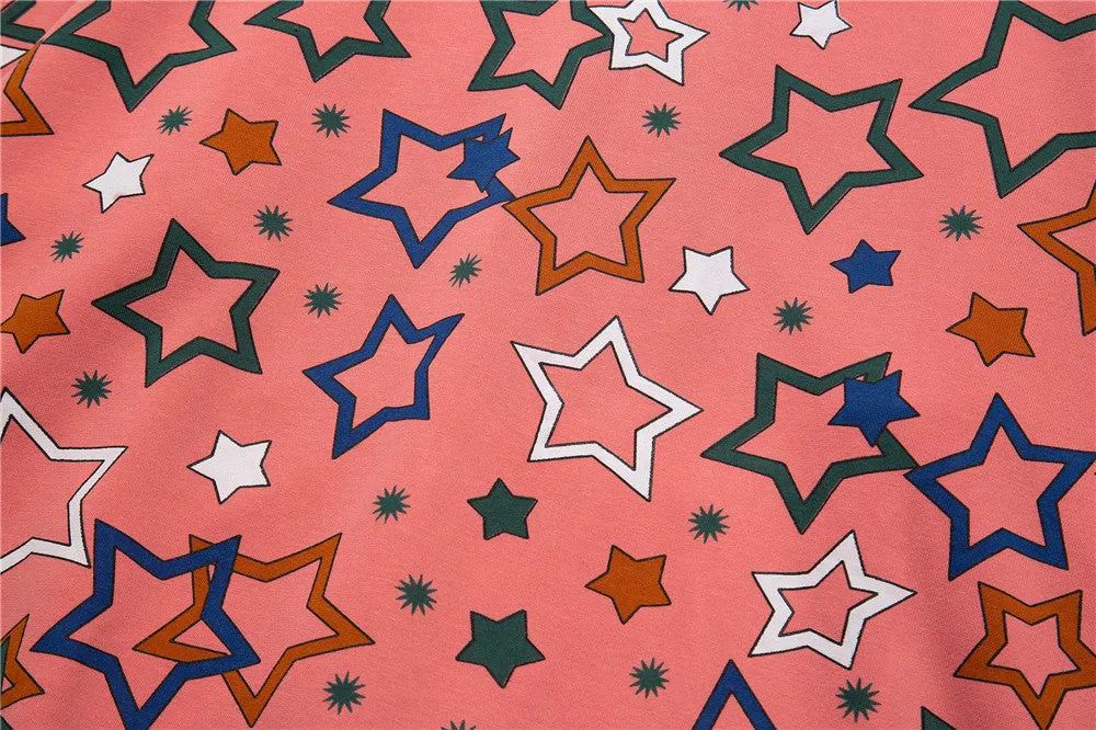 All Over Star Print Full Zip Hoodie