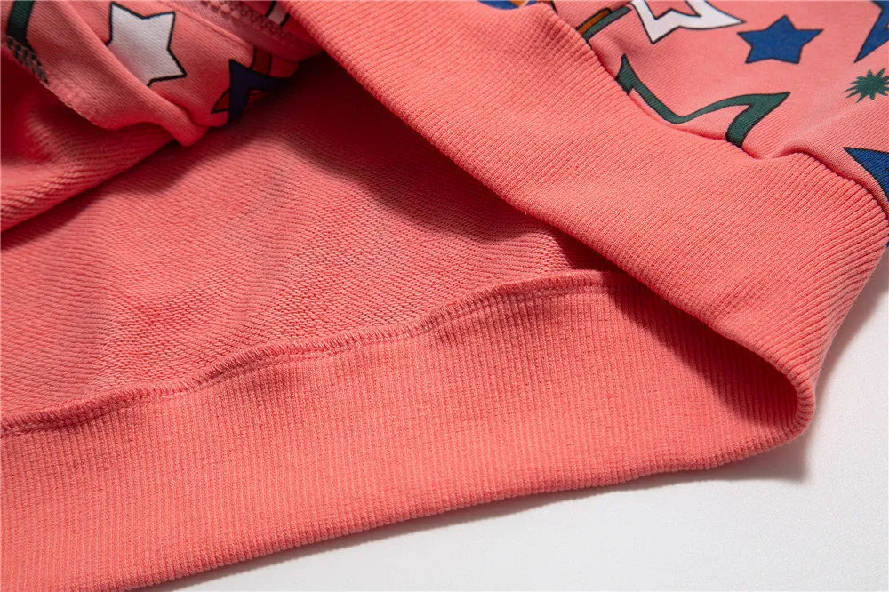 All Over Star Print Full Zip Hoodie