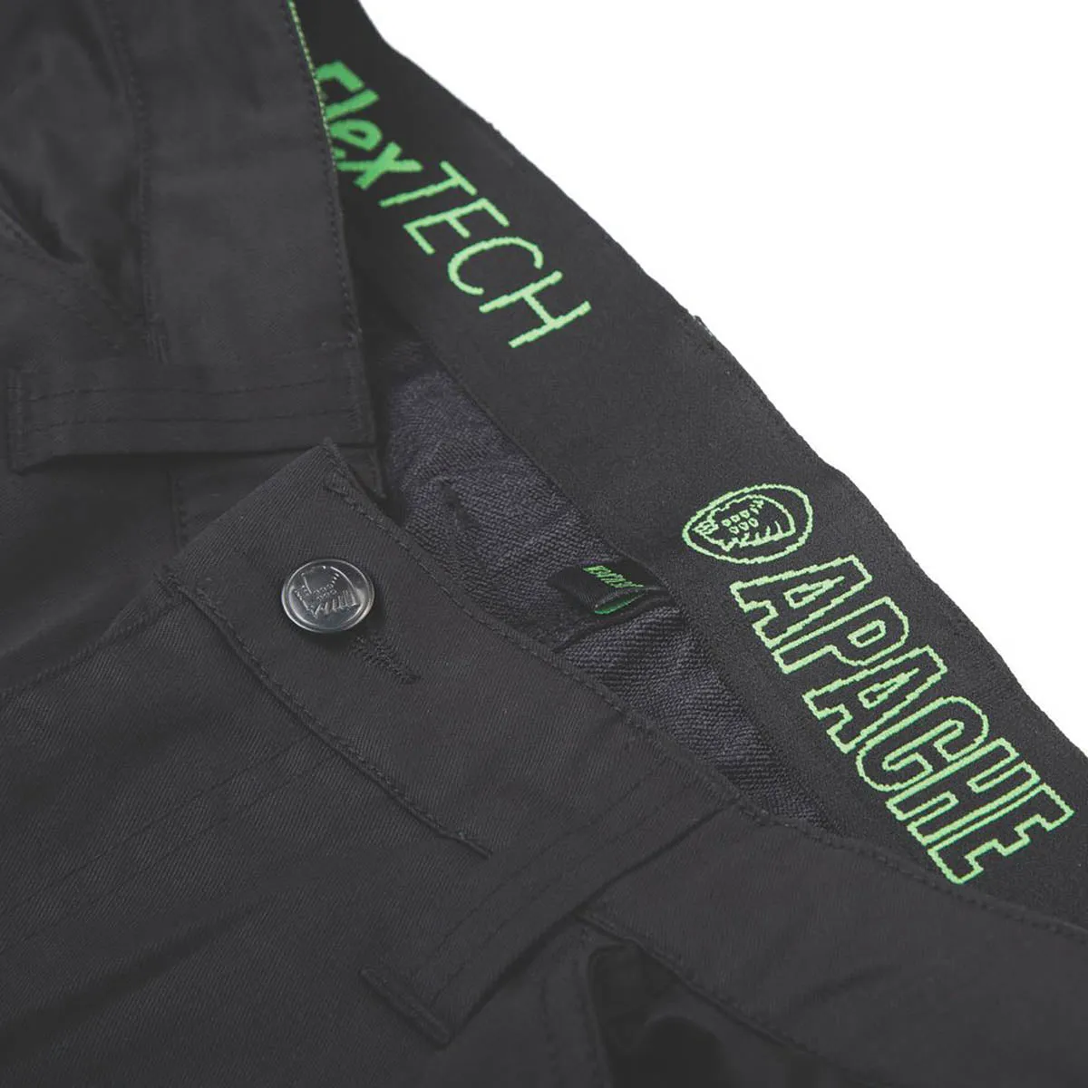 Apache Bancroft Work Trousers Black/Grey 34" W 29" L