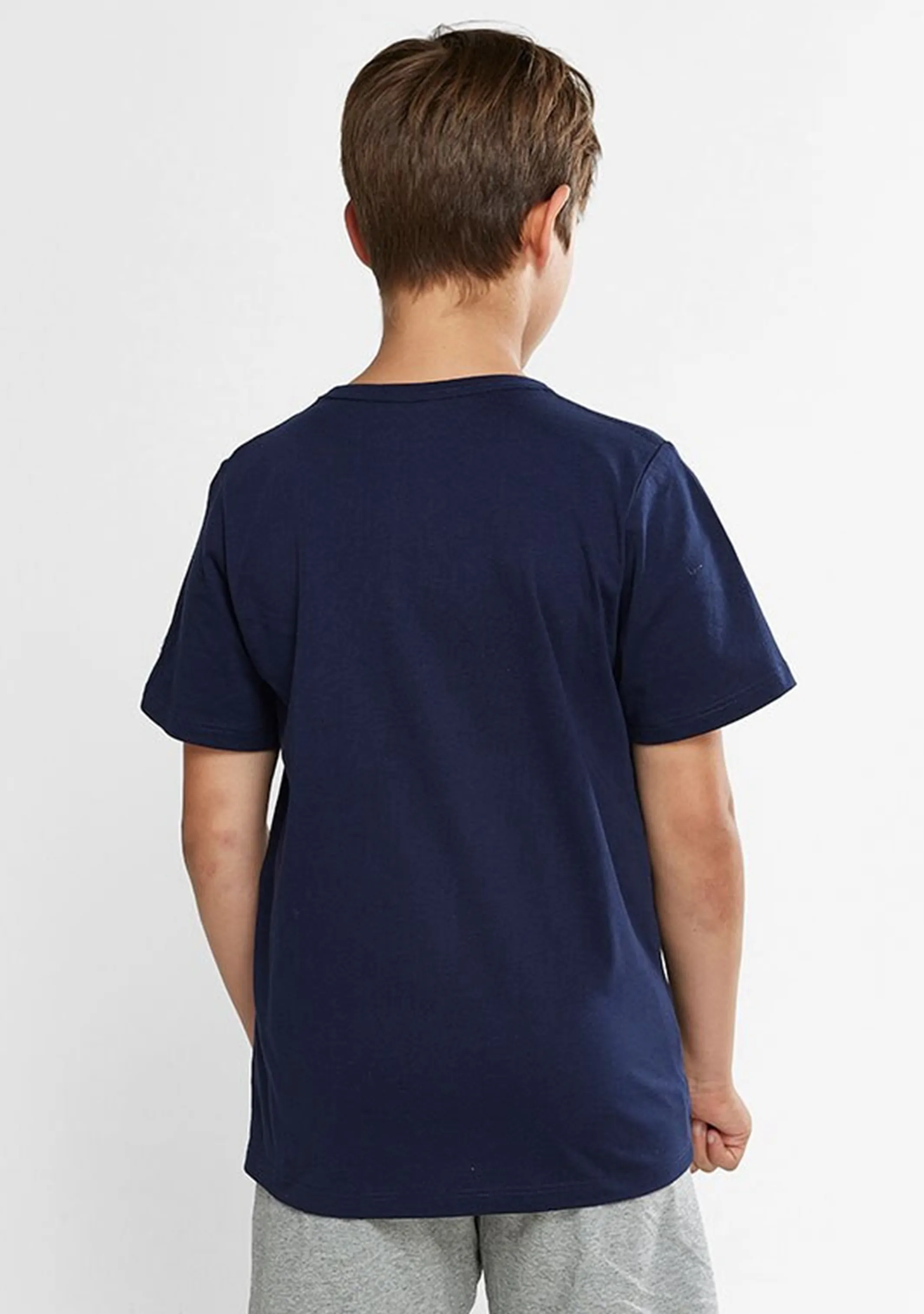 Champion Kids Script Short Sleeve Navy Tee <br> KXA8N NAV