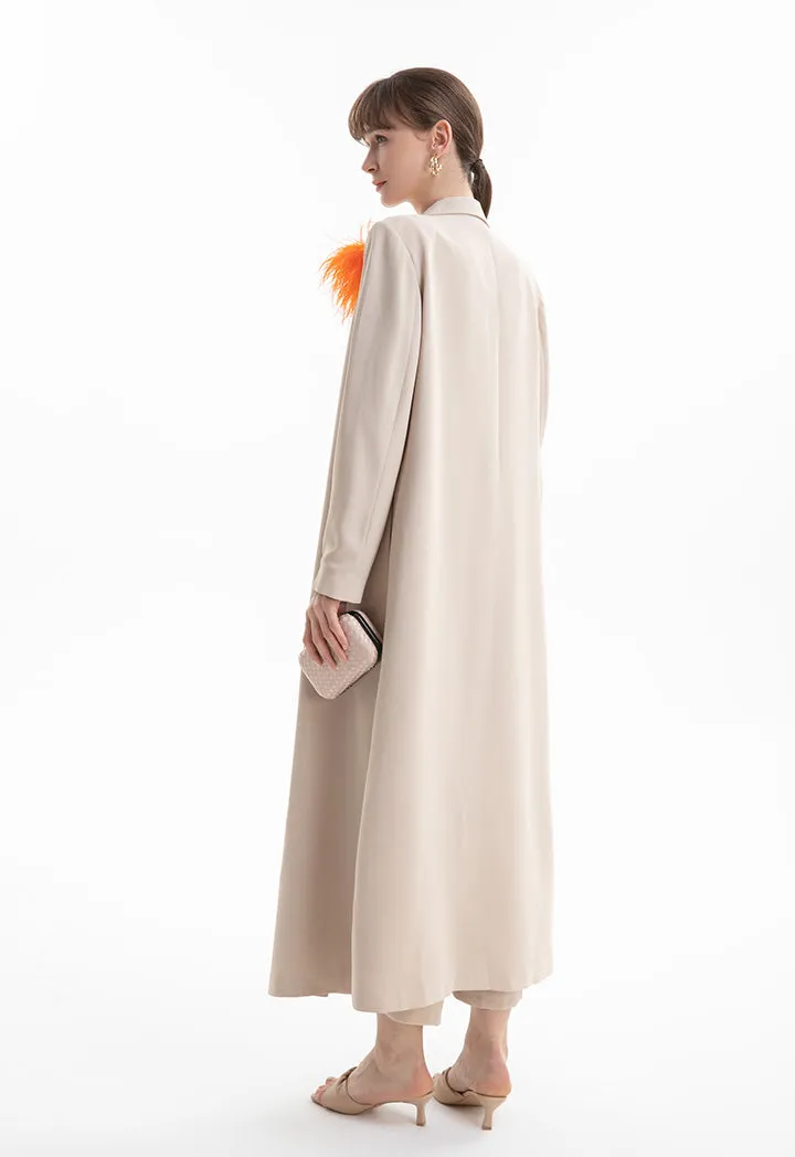 Choice Belted Long Outerwear Beige
