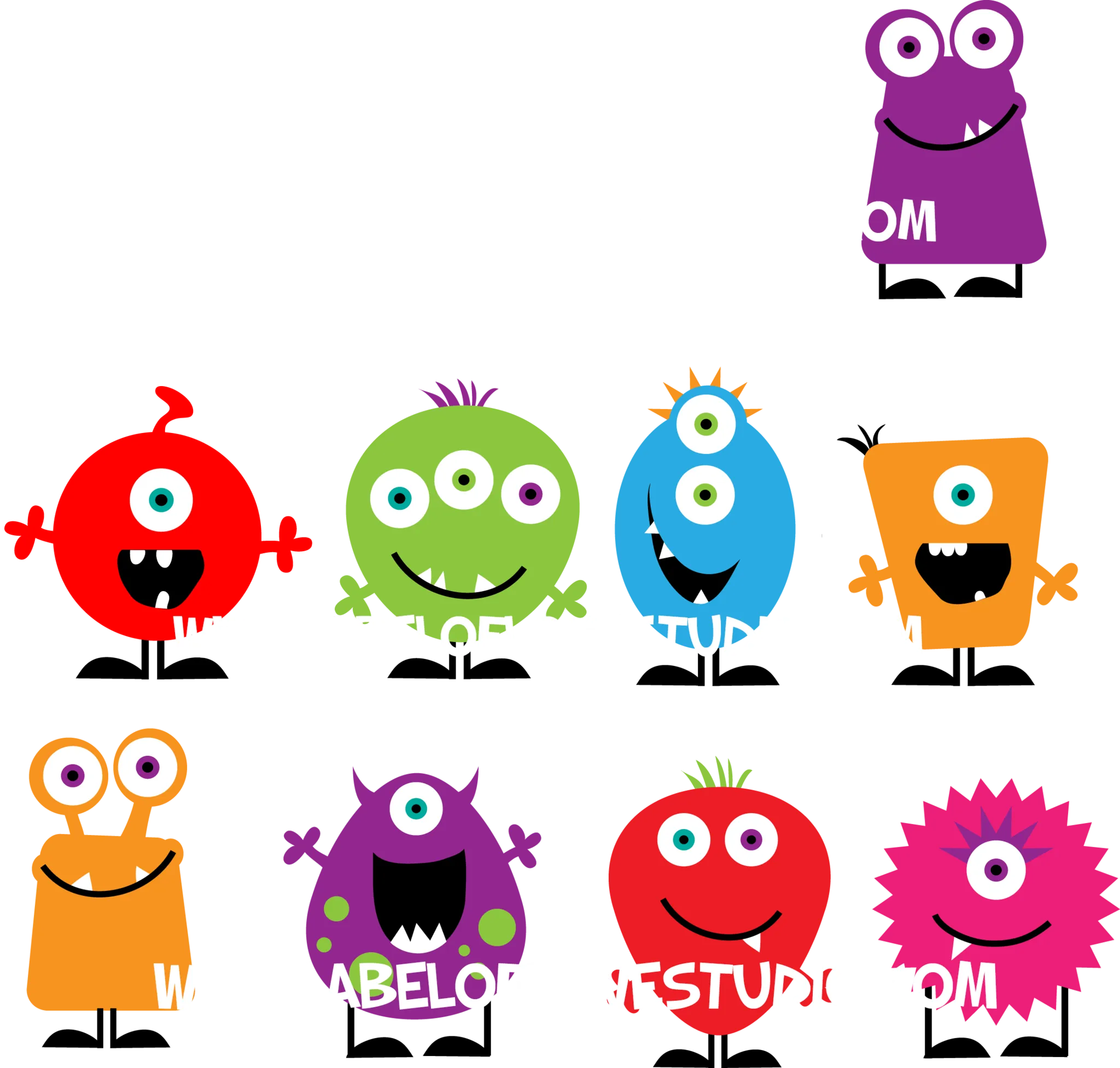 Cute Monster Family Tees