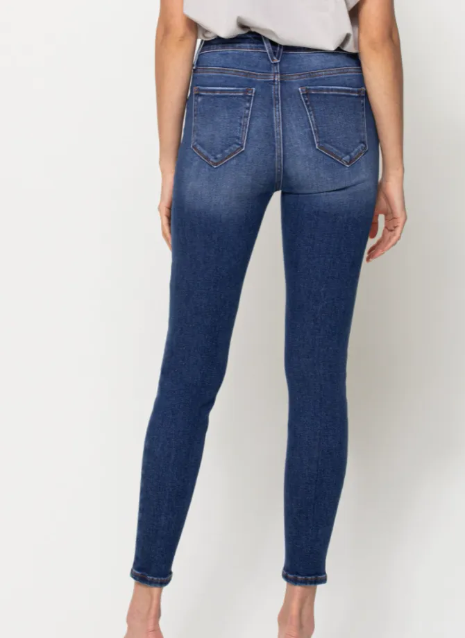Dark Wash Mid Rise Ankle Skinny Cello Jeans