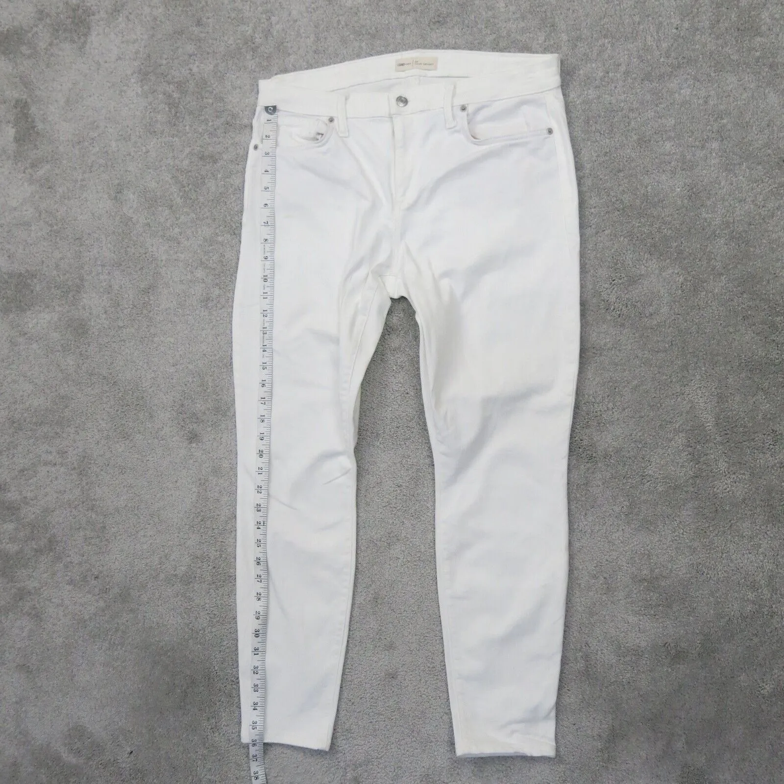 GAP Womens True Skinny Leg Jeans Mid Rise Five Pockets White Size 32
