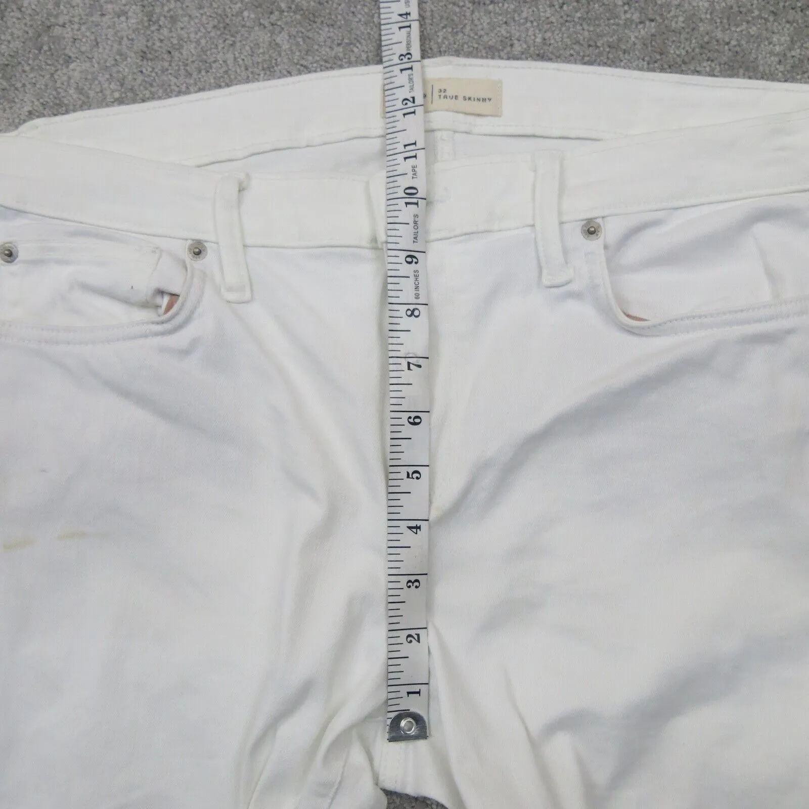 GAP Womens True Skinny Leg Jeans Mid Rise Five Pockets White Size 32