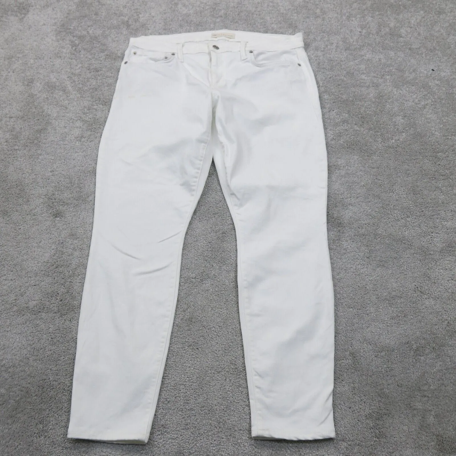 GAP Womens True Skinny Leg Jeans Mid Rise Five Pockets White Size 32