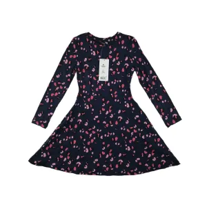 George Dress 5 years Navy Blue Long Sleeve T-shirt Pink Leopard Spot Print