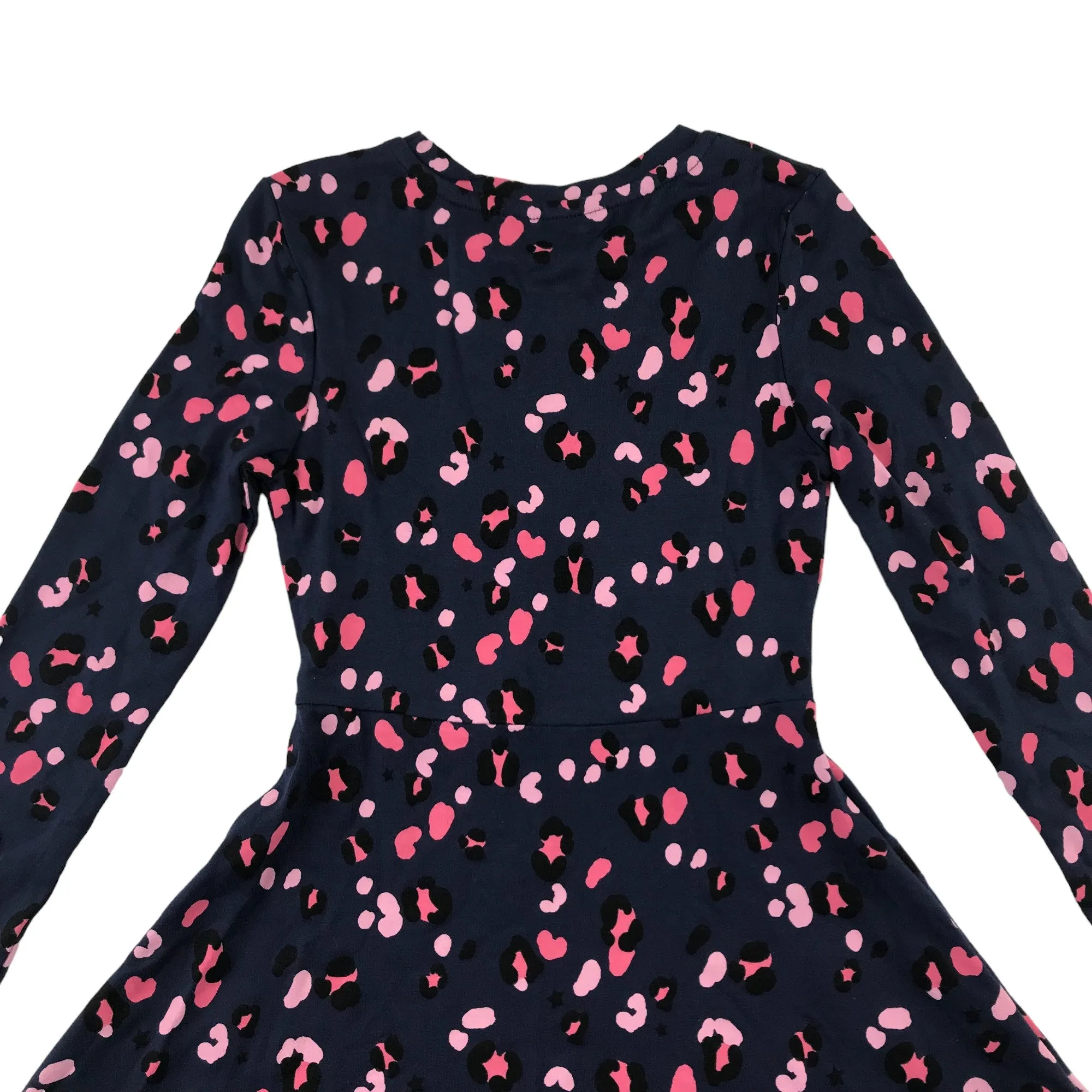 George Dress 5 years Navy Blue Long Sleeve T-shirt Pink Leopard Spot Print