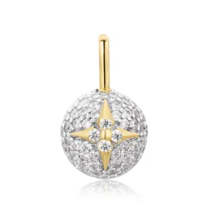 Gold Pave Star Sphere Charm