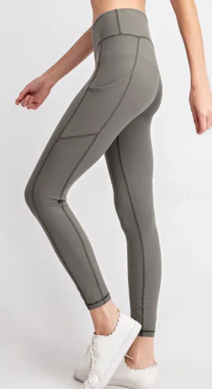 Grey Sage Buttery Leggings with Pockets
