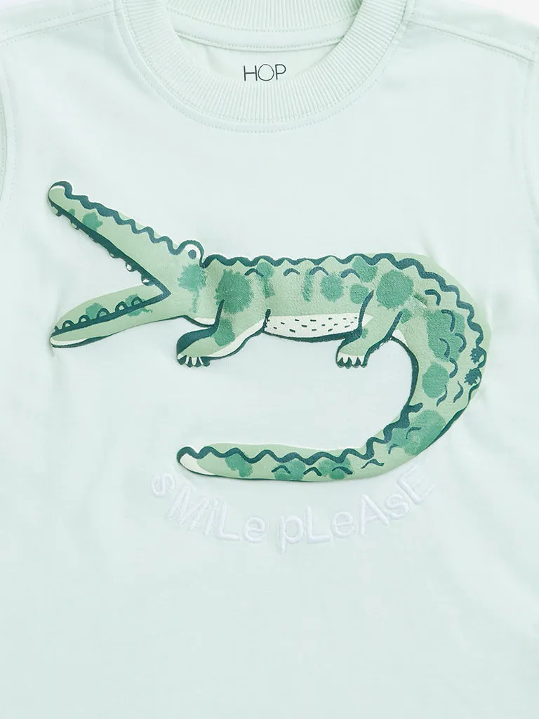 HOP Kids Mint Animal Graphic T-Shirt