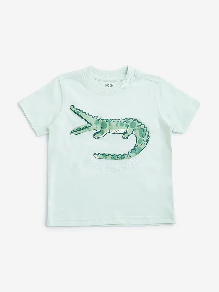 HOP Kids Mint Animal Graphic T-Shirt