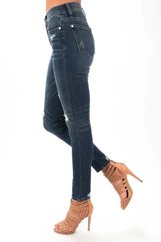 Judy Blue Destroyed Patch Skinny Jean