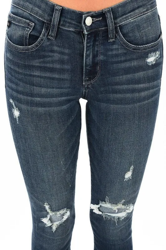 Judy Blue Destroyed Patch Skinny Jean
