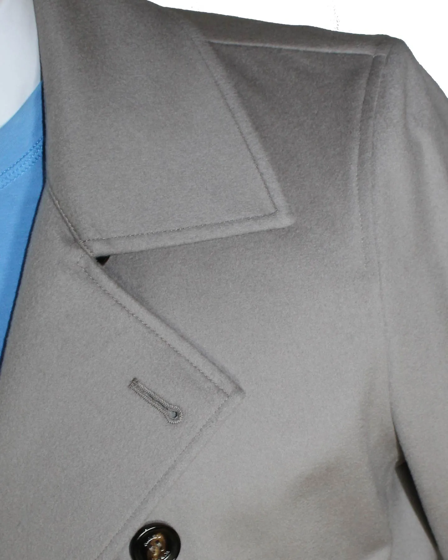 Kired Cashmere Coat Beige Double Breasted Peacoat EU 50 SALE