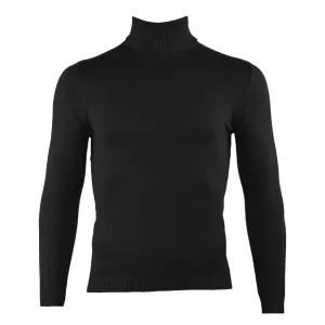 Lavane' 501T Slim Fit Turtleneck Pullover Black