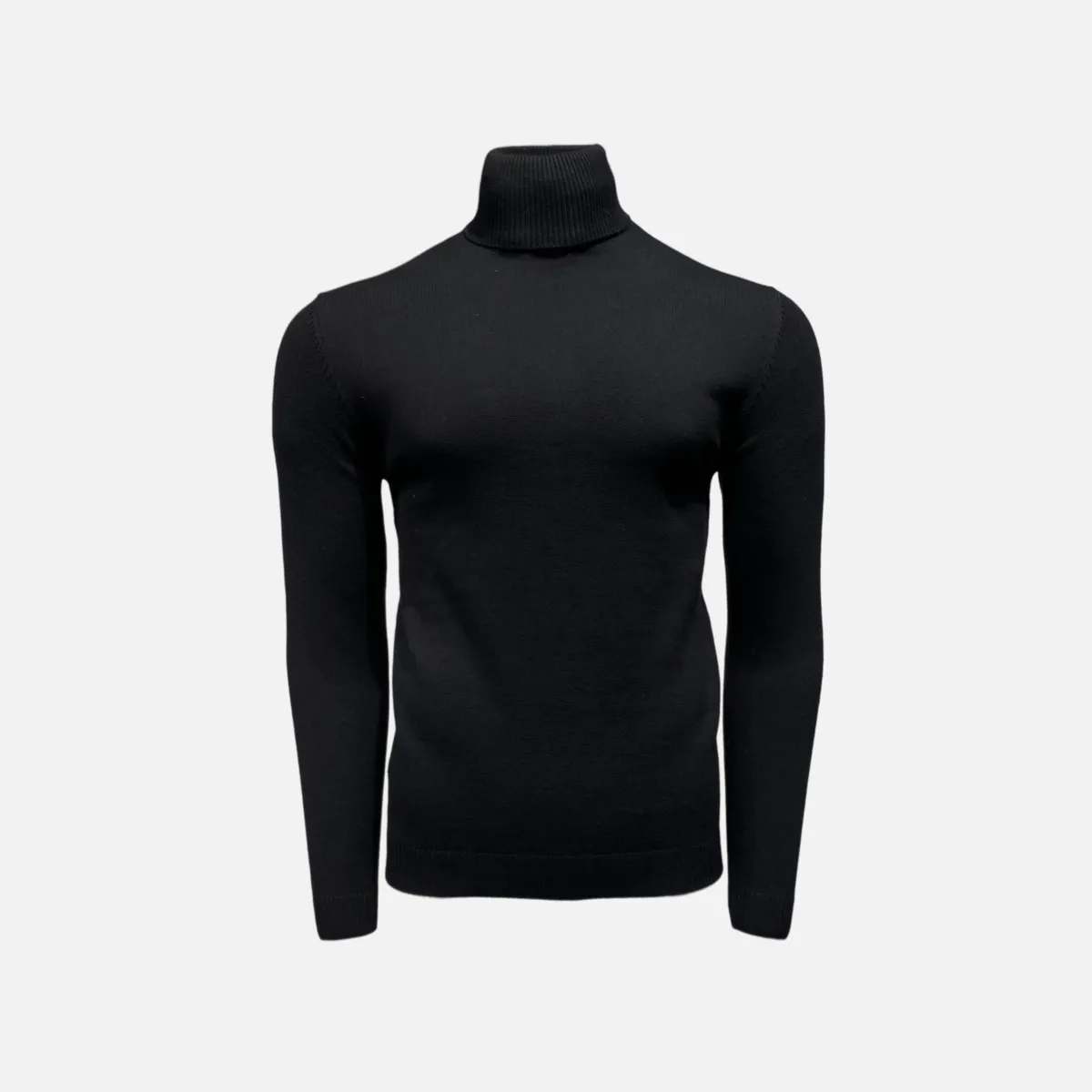 Lavane' 501T Slim Fit Turtleneck Pullover Black