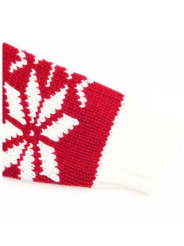 Long Sleeves Baby Sleeping Bag Wrapper Snowflakes Print Buttoned Knitwear