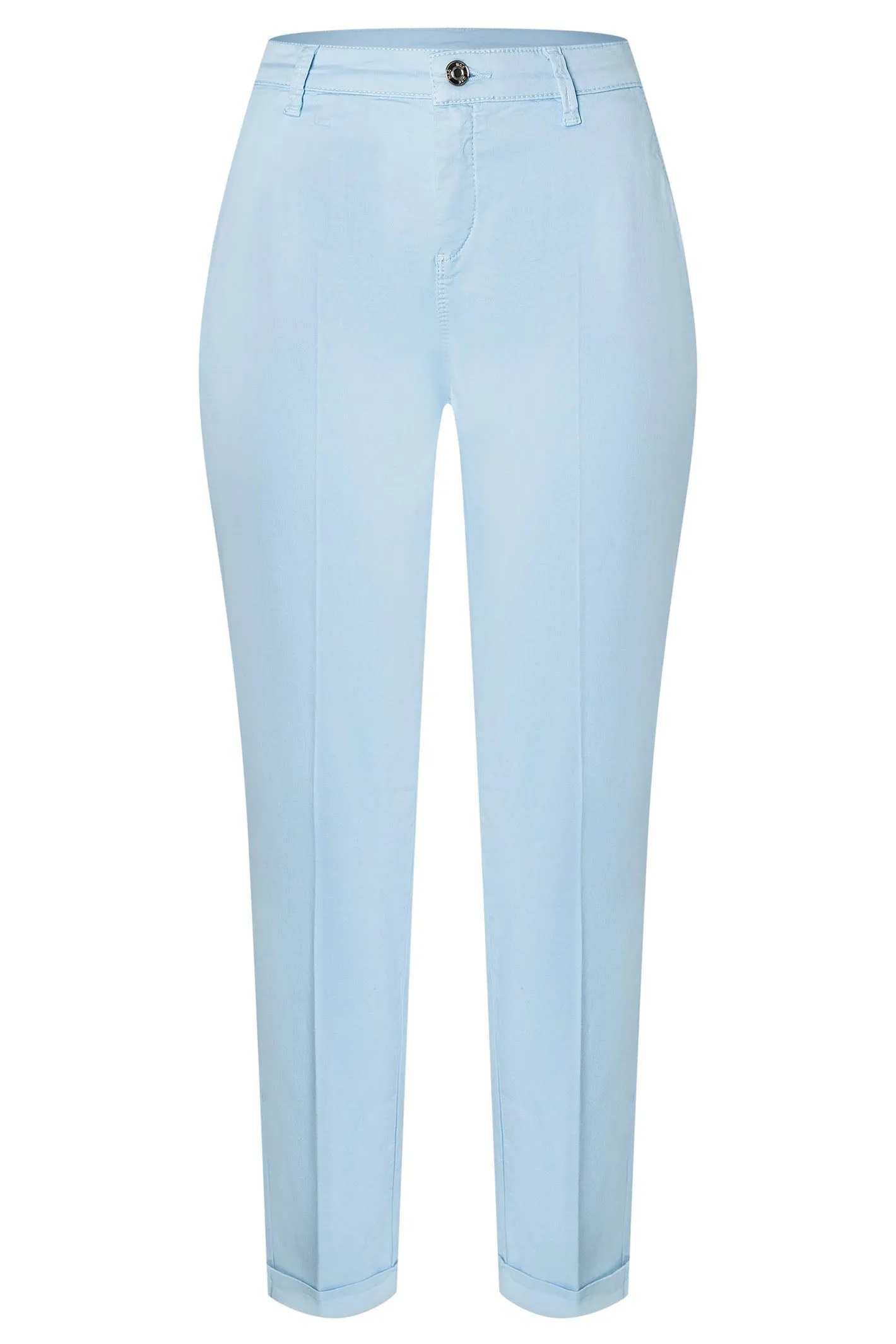Mac 3075-00-0434L 171R Dusk Blue Stretch Gabardine Turn Up Chino Trousers
