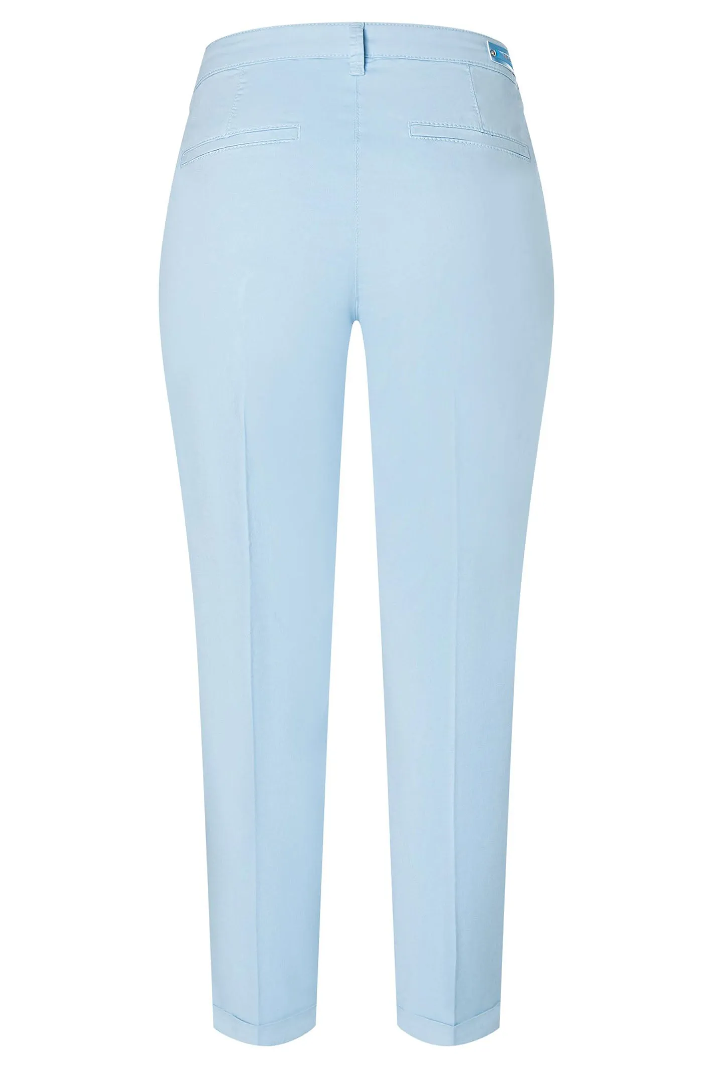 Mac 3075-00-0434L 171R Dusk Blue Stretch Gabardine Turn Up Chino Trousers