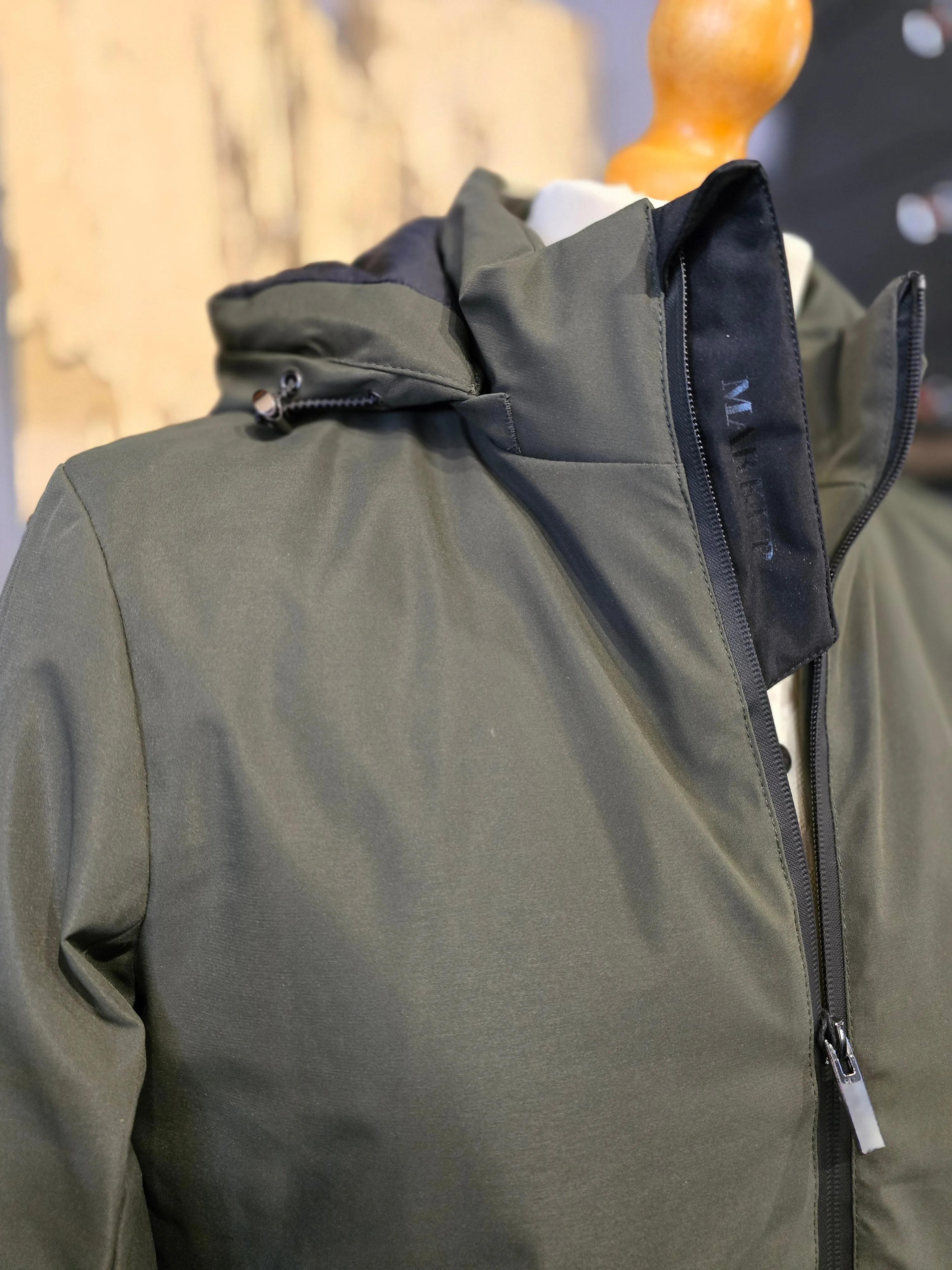 Markup Military Green Short Parka
