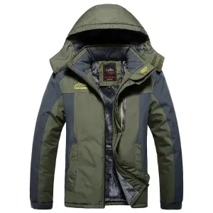 Men's Thick Waterproof Hooded Parka – Fleece Military Jacket Plus Size 9XL