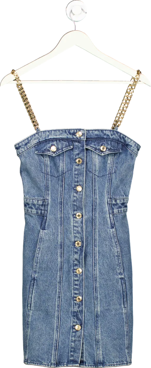Michael Kors Blue Denim Mini Dress UK XS