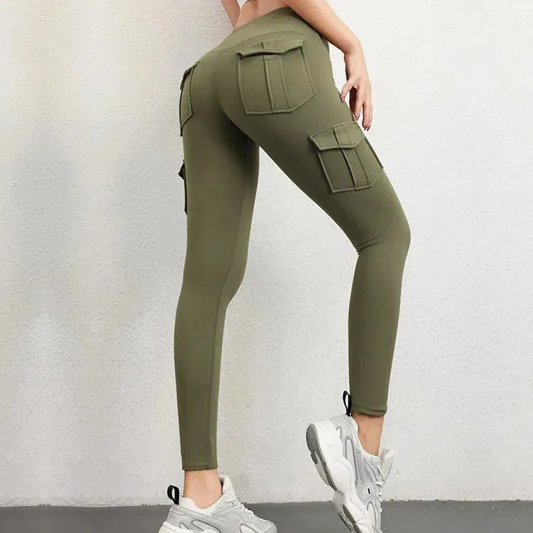 Multi-Pocket High Waist Yoga Leggings For Women Slim Fit