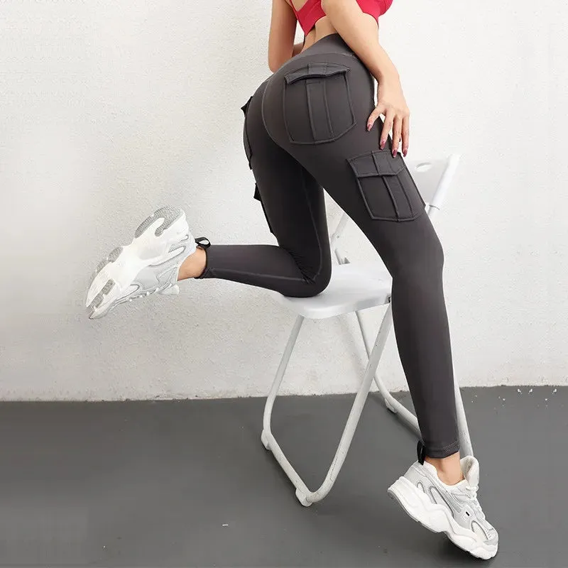 Multi-Pocket High Waist Yoga Leggings For Women Slim Fit
