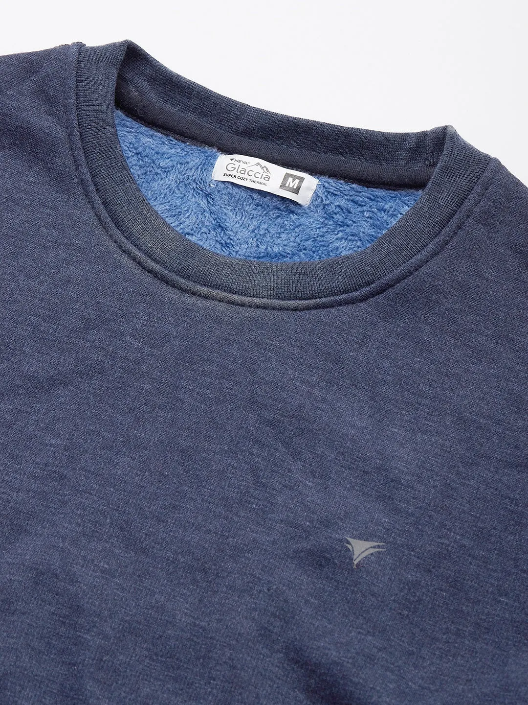 Neva Boys Round Neck Full Sleeve Thermal Upper & Bottom Set- Denim Milange (Glaccia)