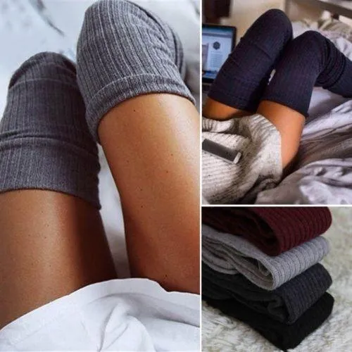 Over piles of stockings knit socks