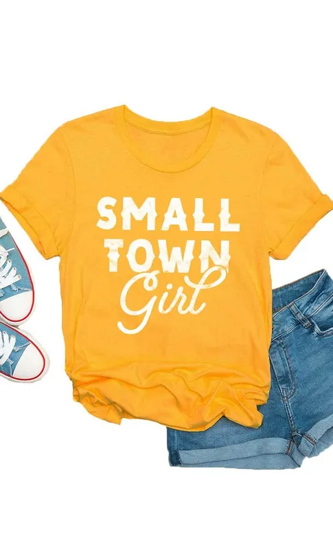 Retro Small Town Girl Kids Graphic Tee