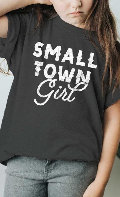 Retro Small Town Girl Kids Graphic Tee