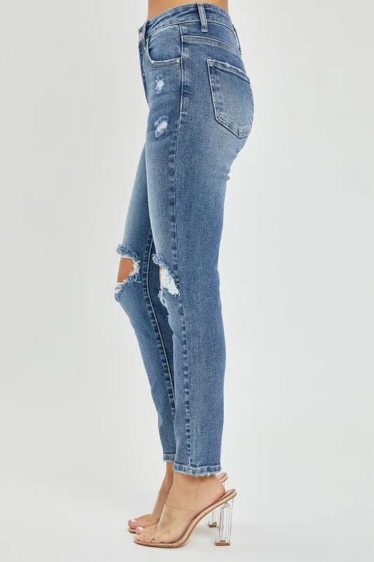 Risen Maverick High Rise Distressed Knee Skinny Jeans *FINAL SALE*