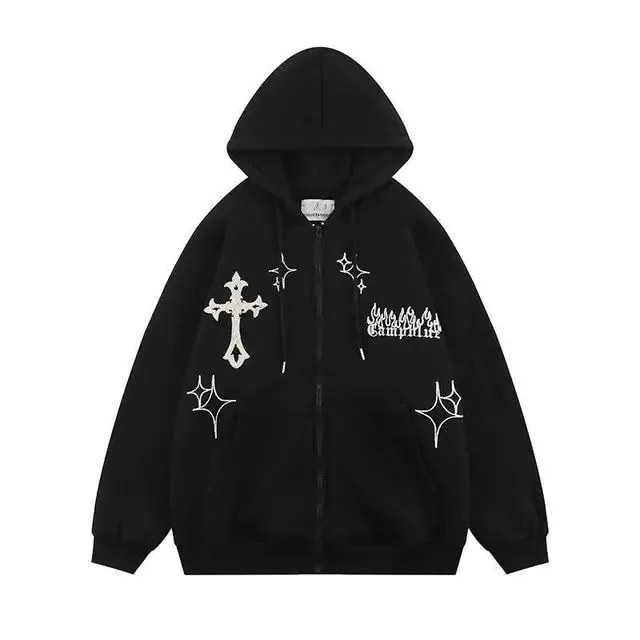 Skeletal Ribcage Zip-Up Hoodie
