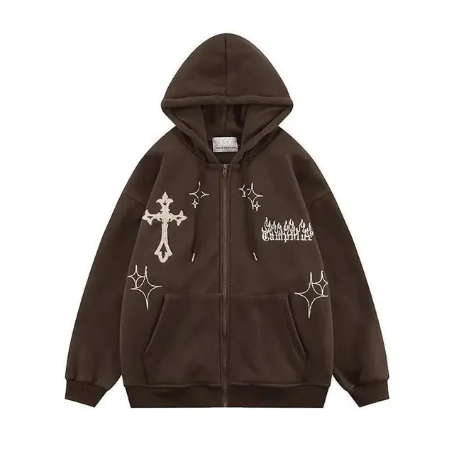 Skeletal Ribcage Zip-Up Hoodie