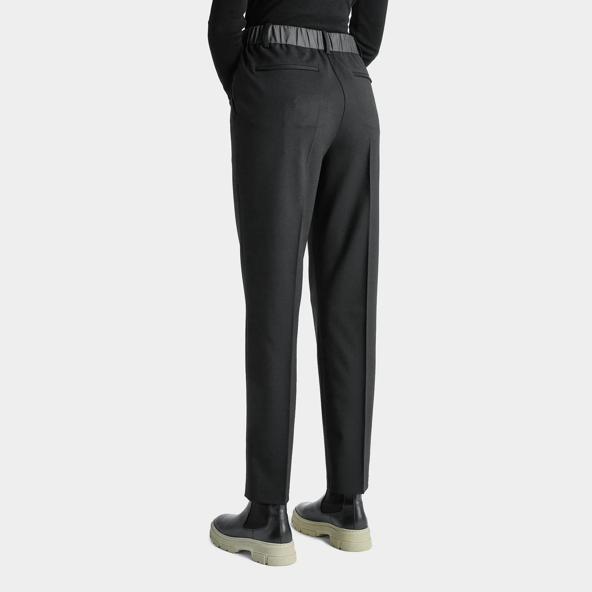 Straight Leg Wool Tech Trouser