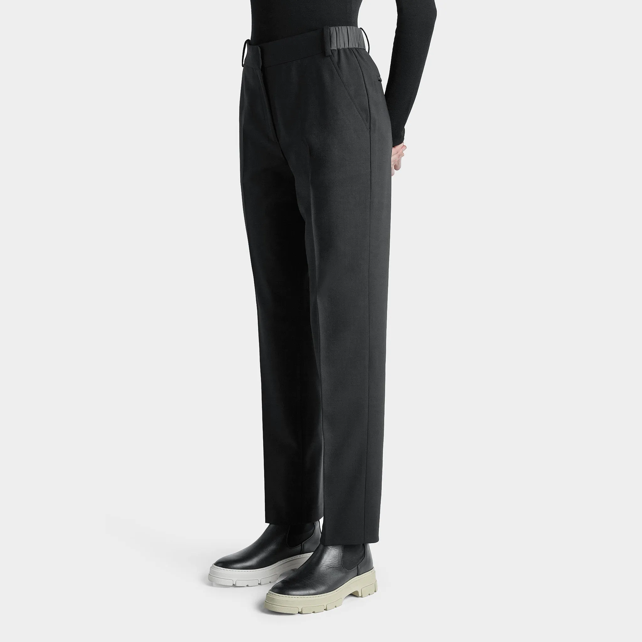 Straight Leg Wool Tech Trouser