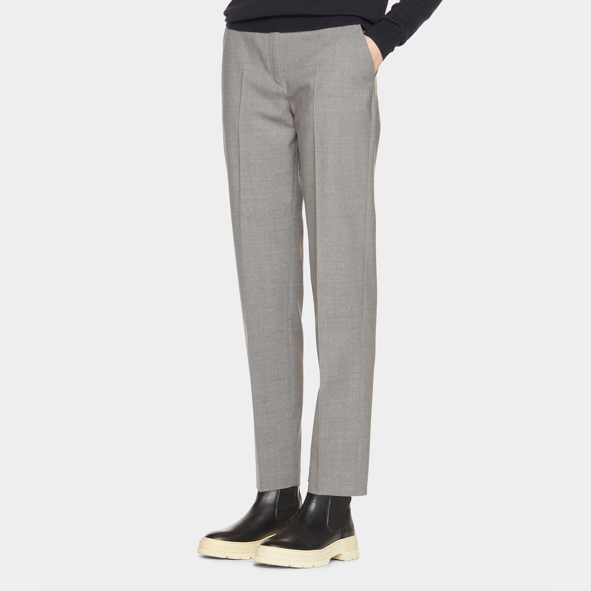 Straight Leg Wool Tech Trouser