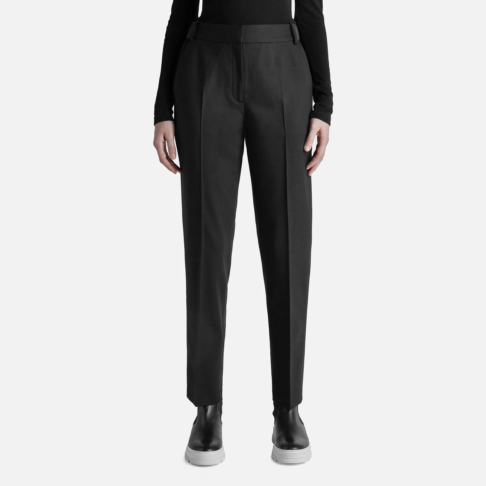 Straight Leg Wool Tech Trouser