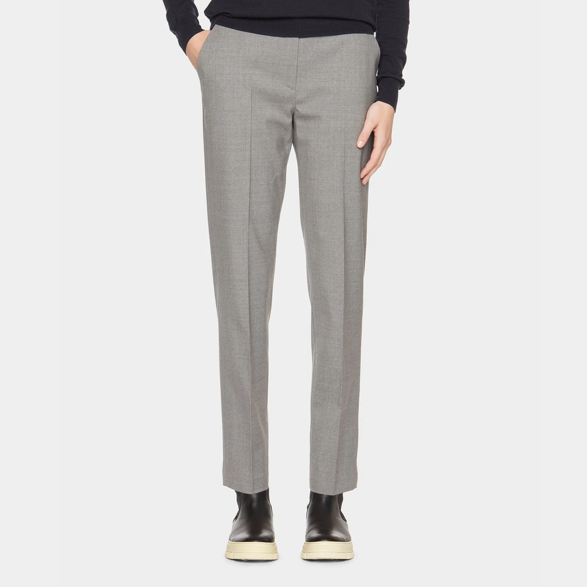 Straight Leg Wool Tech Trouser