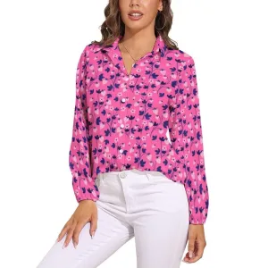 Strawberry Shirt, Pink Shirt Women, Neon Pink Shirt, Women's Blouses, Women's Tops, Women's Tops Long Sleeve, Women's Shirts, Pink Blouse