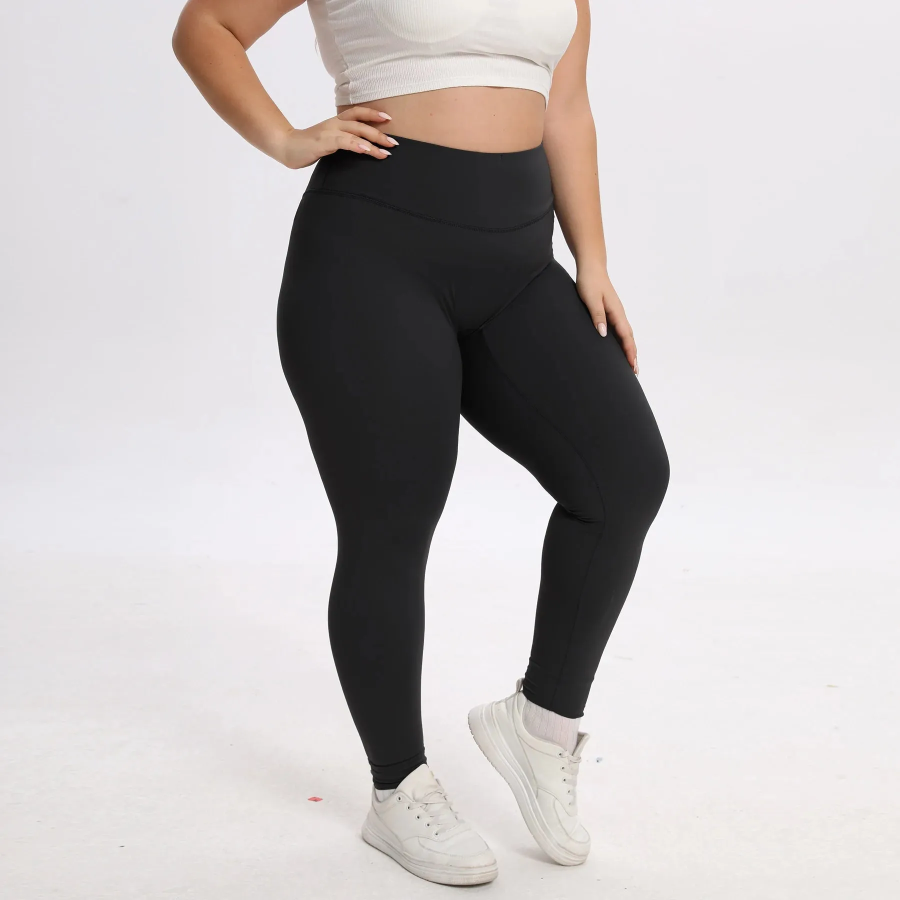 Women's Plus Size High Waist Stretch Yoga Leggings - Soft, Breathable Gym Sport Pants