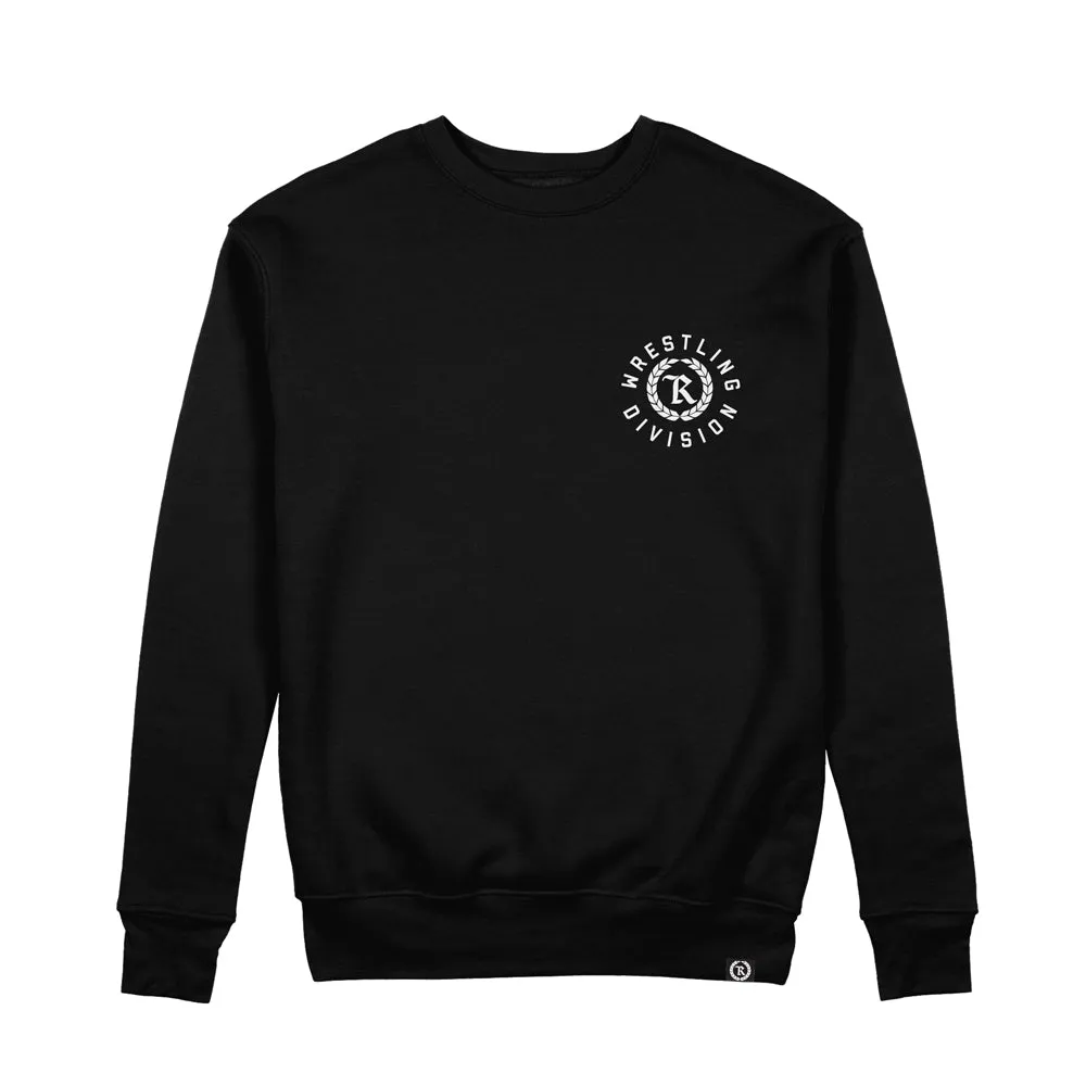 Wrestling Division Premium Crewneck Sweatshirt [BLACK] WRESTLING DIVISION